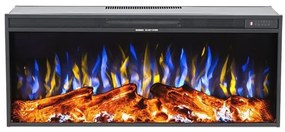 Ηλεκτρικό Τζάκι Ένθετο 1600W Εφέ φλόγας Milano De Lux Hitense-MILANO DE LUX-Μαύρο MILANO DE LUX