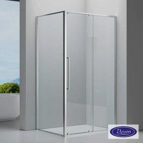 Devon Elli Slider Chrome Nano 140x200 - Καμπίνα Από Τοίχο Σε Τοίχο