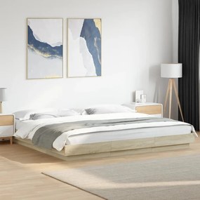 vidaXL Πλαίσιο Κρεβατιού Sonoma Δρυς 200x200 εκ. Επεξεργασμένο Ξύλο