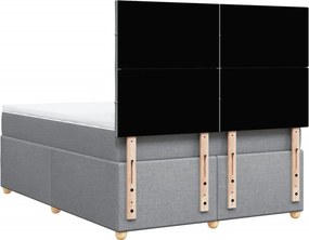 vidaXL Κρεβάτι Boxspring με Στρώμα Αν. Πράσινο 160x200εκ Υφασμάτινο