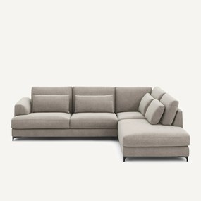 Γωνιακός καναπές-κρεβάτι, δεξιός, βελούδο chenille, Marsile