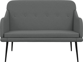 vidaXL Πάγκος Σκούρο Γκρι 110x76x80 εκ. Υφασμάτινος