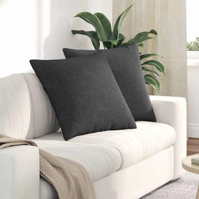 vidaXL Μαξιλάρι Καναπέ 2 pcs Σκούρο Γκρι 80 x 80 cm