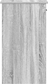 vidaXL Βάση πύργου υπολογιστή με συρτάρι Γκρι Sonoma 35x45x77 εκ.