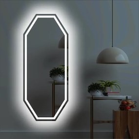 Stewehome Καθρέφτης LED Οκταγωνικού Σχεδιασμού 55x130x4 cm
