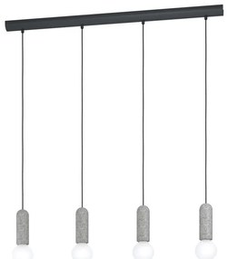 Φωτιστικό Οροφής-Ράγα 'Giaconecchia' 39832 Anthracite-Grey Eglo Μέταλλο, Κεραμικό