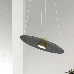 Φωτιστικό Οροφής Ledy/N 9979 Φ50x30/100cm Black-Gold Sikrea Metal,Aluminum