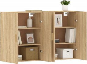 vidaXL Ντουλάπια Τοίχου 2 τεμ. Sonoma Δρυς από Επεξεργασμένο Ξύλο