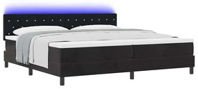 vidaXL Κρεβάτι με ελατήρια με στρώμα Μαύρο 200 x 200 cm Βελούδο