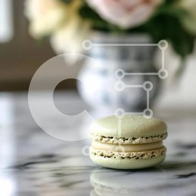 Intra Συλλεκτικό Ξύλινο Παζλ Plywood  4mm - Πράσινο Macaron με floral φόντο Σε Ξύλινο Κουτί - Διαστάσεις: 10x10 cm – 25 κομμάτια