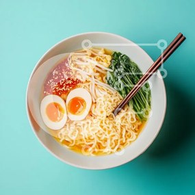 Intra Συλλεκτικό Ξύλινο Παζλ Plywood  4mm - Νόστιμο μπολ Ramen Noodles Σε Ξύλινο Κουτί - Διαστάσεις: 10x10 cm – 25 κομμάτια