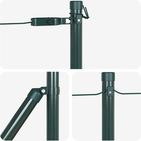 vidaXL Στύλος Περιφράξεων 13 pcs Πράσινο Ατσάλι