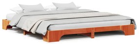 vidaXL Σκελετός Κρεβατιού Καφέ κεριού 180 x 200 cm Μασίφ ξύλο πεύκου