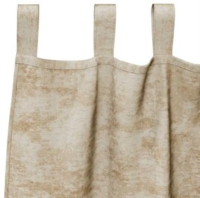 vidaXL Κουρτίνα με κουρτίνες 2 pcs Κρεμ 225 x 140 εκ. Βελούδο