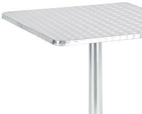 Τραπέζι Lazo pakoworld χρωμίου αλουμίνιο 60x60x70εκ