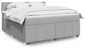 ΚΡΕΒΑΤΙ BOXSPRING ΜΕ ΣΤΡΩΜΑ ΑΝΟΙΧΤΟ ΓΚΡΙ 180X200 ΕΚ. ΥΦΑΣΜΑΤΙΝΟ 3287140