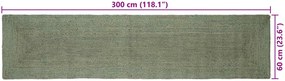 vidaXL Χαλί Περιοχής Λαδί 60 x 300 cm Γιούτα