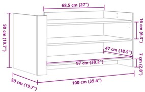 ΤΡΑΠΕΖΑΚΙ ΣΑΛΟΝΙΟΥ ΓΚΡΙ SONOMA 100X50X50 ΕΚ. ΕΠΕΞΕΡΓΑΣΜΕΝΟ ΞΥΛΟ 848351