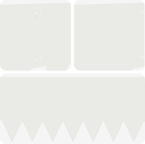 vidaXL Περίγραμμα γκαζόν 20 τμχ. 103 x 30 εκατοστά Ατσάλι Λευκό