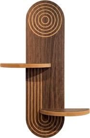 Ραφιέρα τοίχου Artwill Megapap Mdf χρώμα wenge 46x13x70εκ.