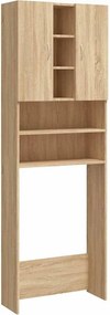 vidaXL Ντουλάπι Πλυντηρίου Sonoma Δρυς 64 x 25,5 x 190 εκ.