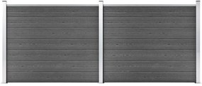 vidaXL Σετ Πάνελ Περίφραξης Μαύρο 353 x 146 εκ. από WPC