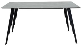 Τραπέζι Lifo pakoworld MDF ανθρακί cement-μαύρο 140x80x75εκ - MDF - 096-000026