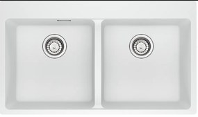 Franke Maris MRG 620-39-39 Ένθετος Γρανιτένιος Νεροχύτης με απλή βαλβίδα 90cm Polar White