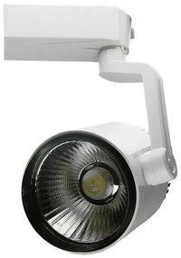 Διφασικό Bridgelux COB LED Φωτιστικό Σποτ Ράγας 30W 230V 3600lm 24° Ψυχρό Λευκό 6000k GloboStar 93085