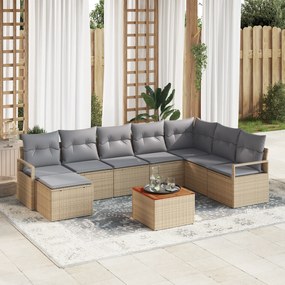 vidaXL Σετ Καναπέ Κήπου 8 pcs Beige, ανοιχτό γκρι Μεγάλο