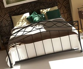 Κρεβάτι Dalida-160x200-Μαύρο-Με ποδαρικό