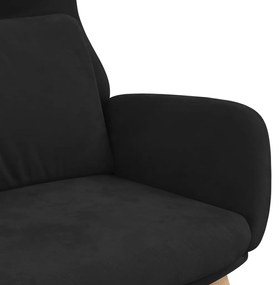 vidaXL Πολυθρόνα Relax Μαύρη Βελούδινη