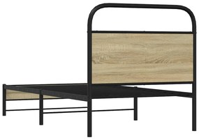 vidaXL Πλαίσιο Κρεβατιού Χωρ. Στρώμα Sonoma Δρυς 75x190εκ Επεξ. Ξύλο