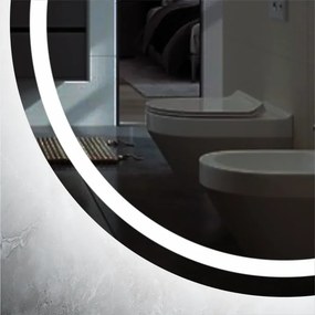 Stewehome Στρογγυλός Καθρέπτης LED Μπάνιου με Κομψό Design Ø75cm