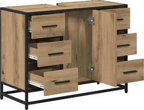 vidaXL Ντουλάπι Μπάνιου Artisan Oak 80 x 33 x 60 εκ Επεξεργασμένο Ξύλο