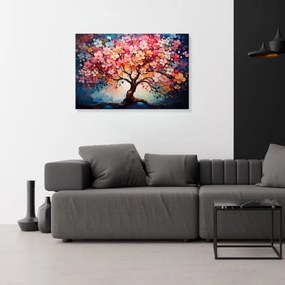 Πίνακας σε καμβά "Pink Tree" Megapap ψηφιακής εκτύπωσης 100x70x3εκ.
