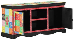 vidaXL Ντουλάπι TV Πολύχρωμο 100 x 35 x 50 εκ Μασίφ ξύλο μάνγκο
