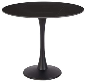 Τραπέζι Στρογγυλό Volcano 02-0419 90x75cm Black