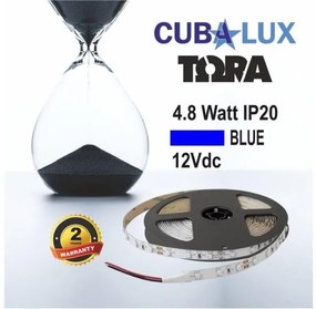 Ταινία LED 4,8W IP20 12V σε 4 χρώματα 5M TORA Cubalux-500019-Μπλε 500019