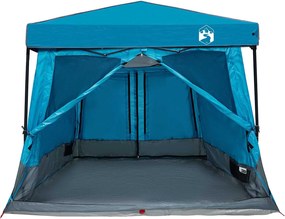 vidaXL Σετ Σκηνών Κατασκήνωσης με στέγη 2 pcs Μπλε Ταφτάς και Υφάσματα