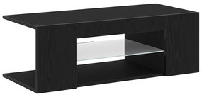 vidaXL Ντουλάπα τηλεόρασης με LED φώτα Μαύρη Δρυς 90x39x30 εκ από επεξεργασμένο ξύλο