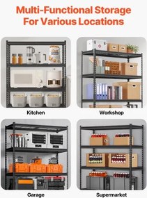 VEVOR Storage Shelves 5 Tier Adjustable Heavy Duty Garage Shelving Unit 2500 lbs