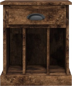 vidaXL Κομοδίνο Καπνιστή Δρυς 43x36x50 εκ.