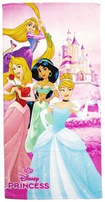 Πετσέτα Θαλάσσης Quick Dry Disney Home Princess 30 70X140 Pink 100% Microfiber - Disney Home