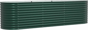 vidaXL Ανεβασμένο Κρεβάτι Πράσινο 320 x 80 x 81 cm Ατσάλι