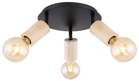 Σποτ Globo Lighting Joseba 54032-3 Μαύρο-Ξύλο