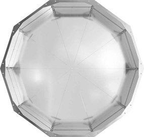 vidaXL Γλάστρα Ασημί 90 x 90 x 35 εκ Επικαλυμμένος Χάλυβας