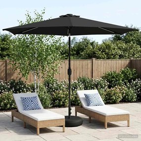 vidaXL Ομπρέλα Κήπου με LED Φώτα και Βάση 300 x 300 cm Πολυεστέρας