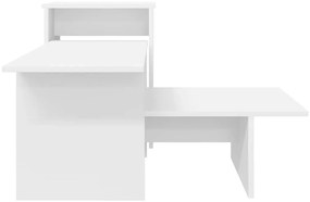 vidaXL Τραπέζι κονσόλας Λευκό 80 x 50 x 225 εκ Επεξεργασμένο ξύλο