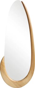 Καθρέπτης οβάλ Marly pakoworld mdf σε φυσική απόχρωση 50.5x4x127εκ